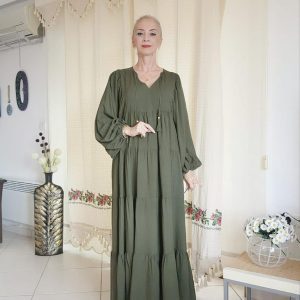 NEFTİ BALON KOL ELBİSE