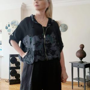 SİYAH İTALYAN KETEN MONT