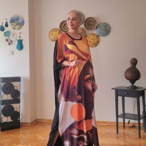 SİYAH SARI FACE ELBİSE