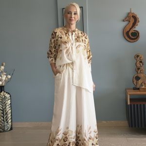 KREM LEOPAR ASHİL TAKIM