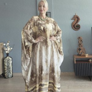 BEJ KAHVE ALA BAHAMA ELBİSE