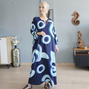 VİRAGE LACİVERT ELBİSE