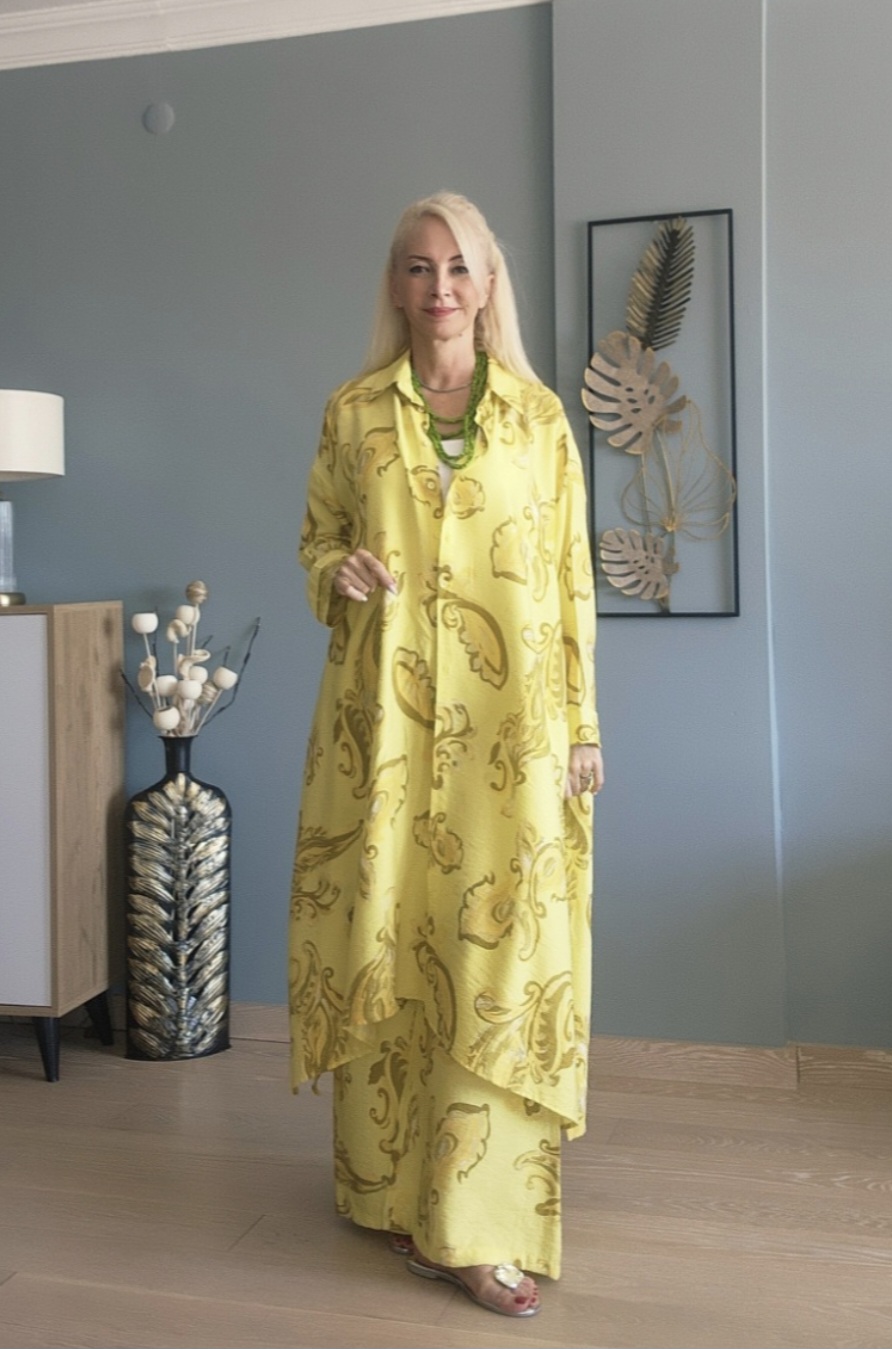 SARI ŞAL DESEN AŞHİL TAKIM - Görsel 4