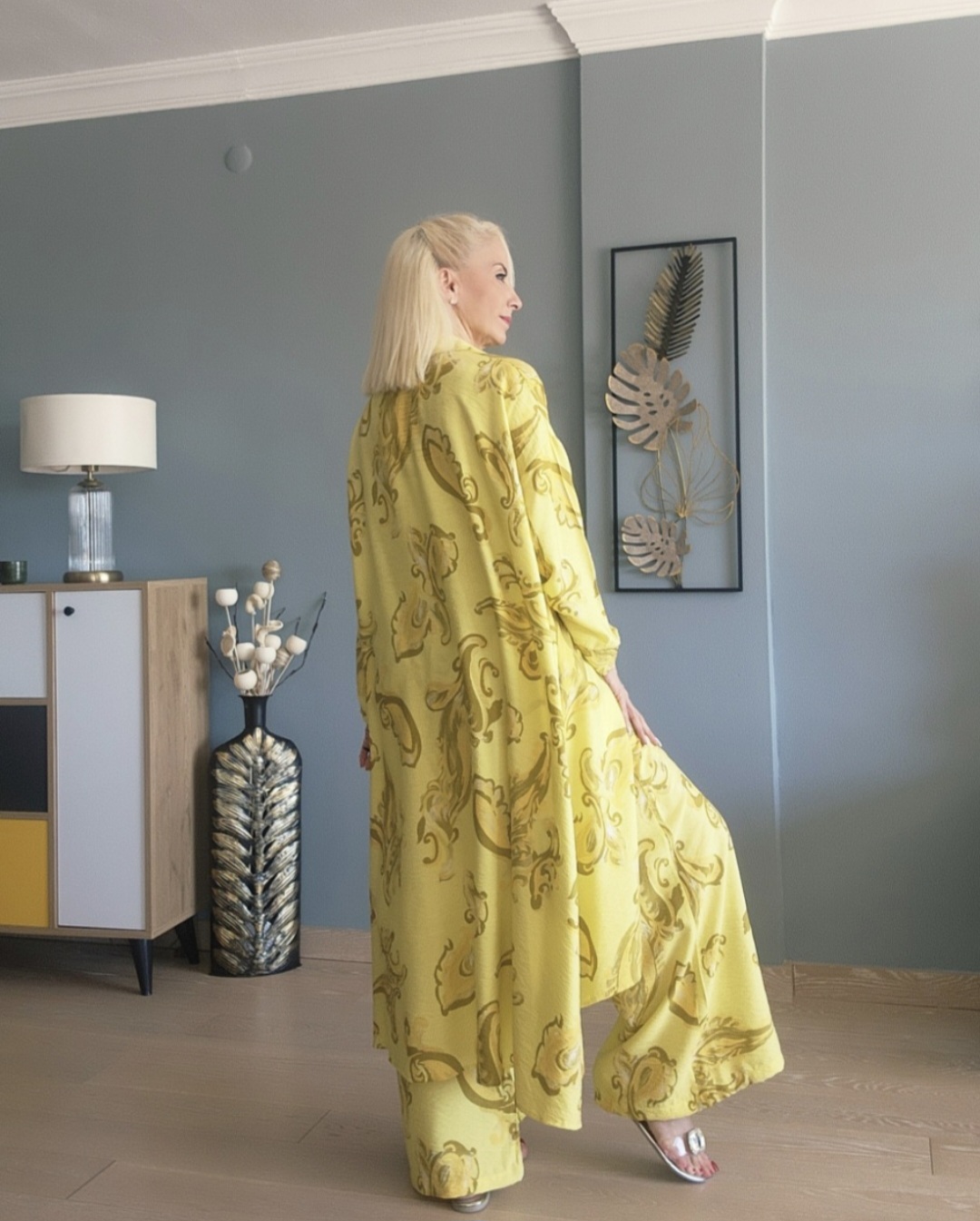 SARI ŞAL DESEN AŞHİL TAKIM - Görsel 2