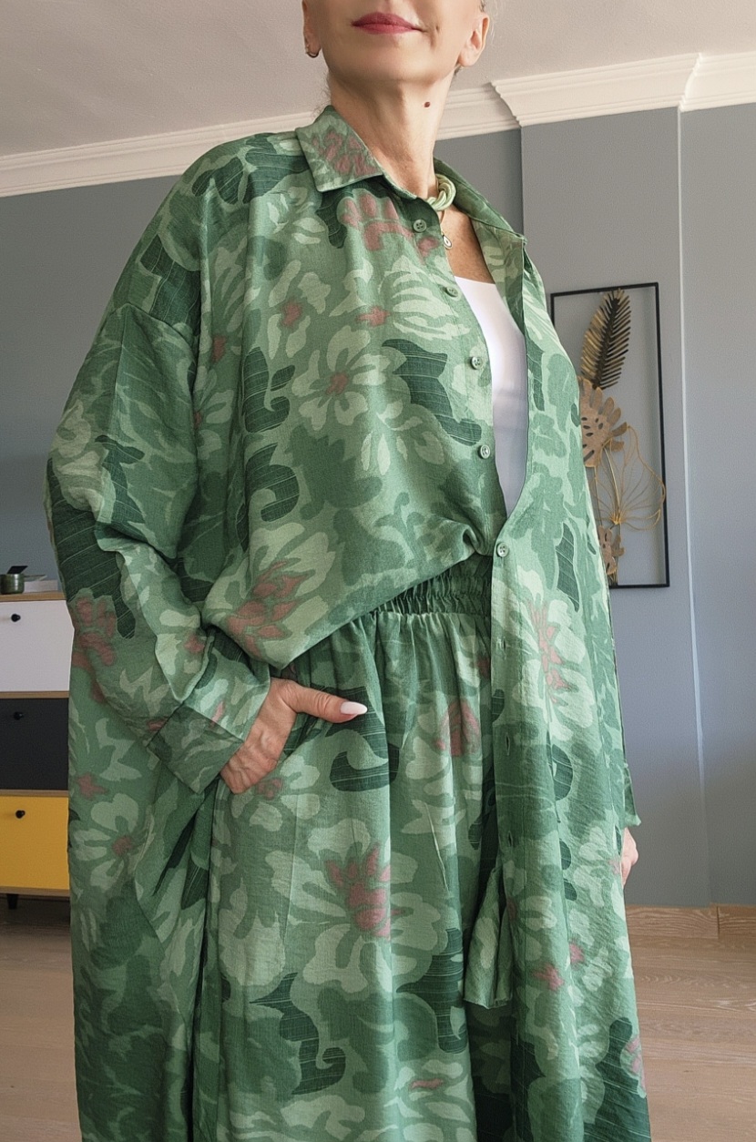 YEŞİL BATİK TAKIM - Görsel 2