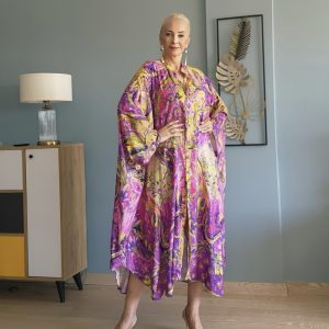 MOR SİMLİ AŞHİL GÖMLEK ELBİSE