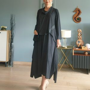 ANTRASİT İKİLİ MİLANJ ELBİSE