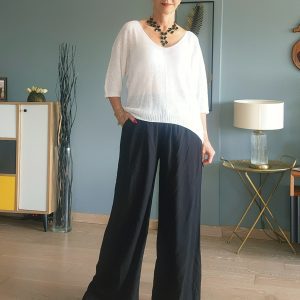 BEYAZ V YAKA MERSERİZE