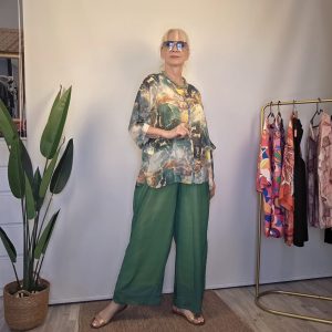 YEŞİL SARI ŞİFON TAKIM
