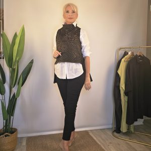 KAHVE SİYAH YAME SÜETER