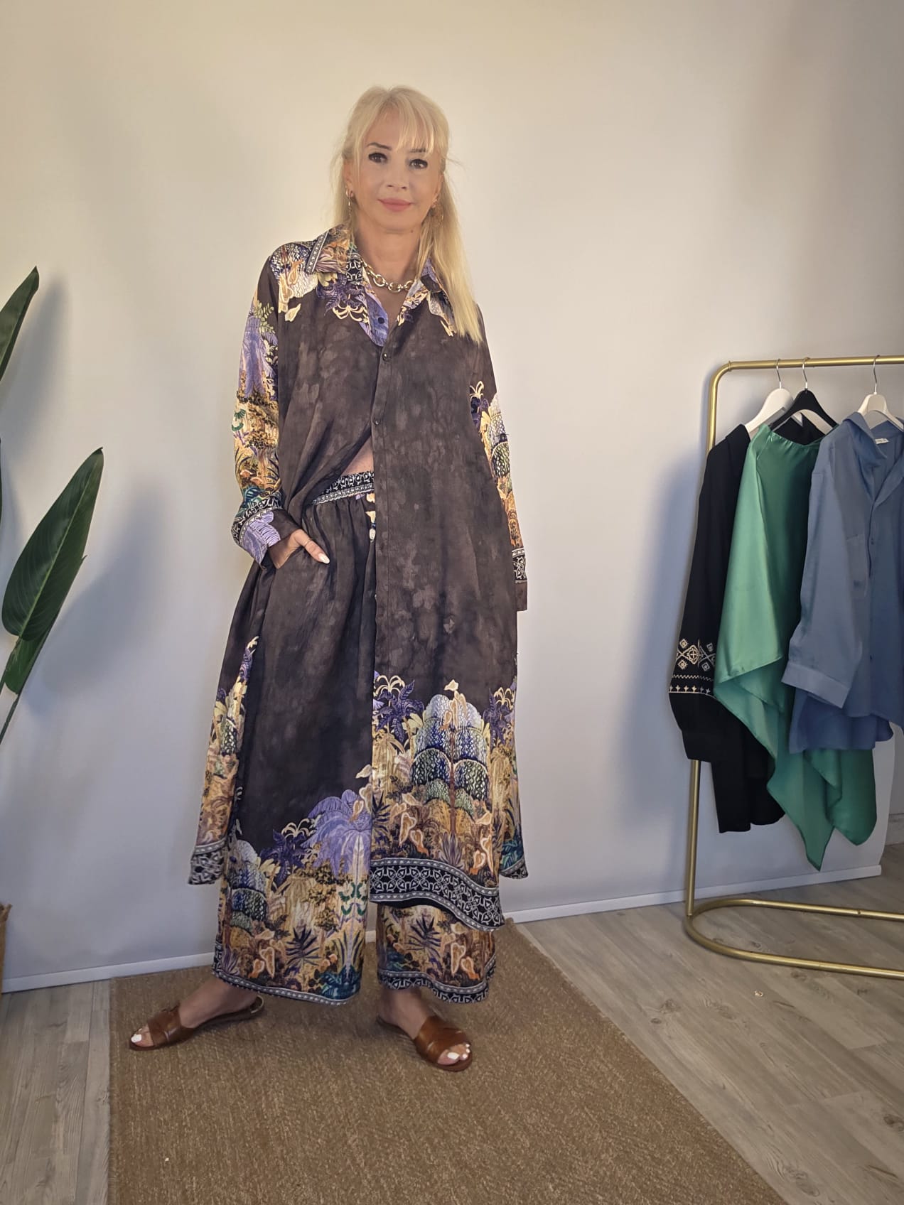 KAHVE AŞHİL FLOWER TAKIM